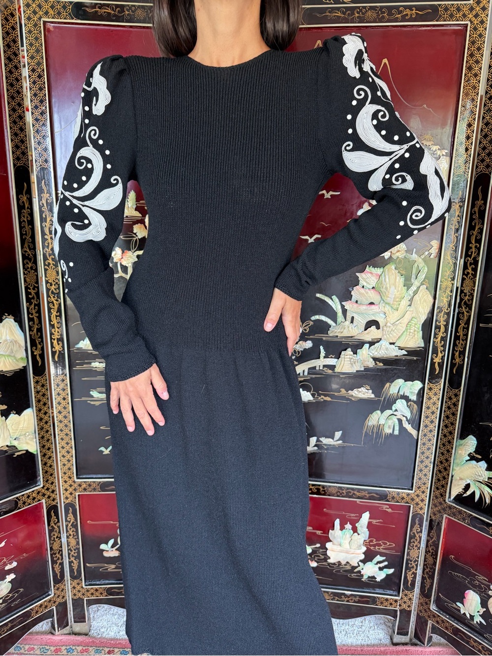 Vintage 80s Lillie Rubin knit dress